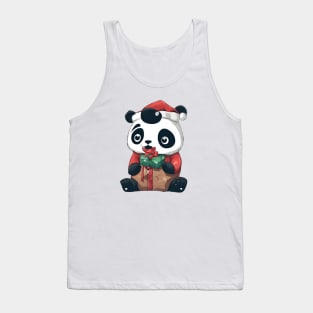 cute panda santa christmas Tank Top